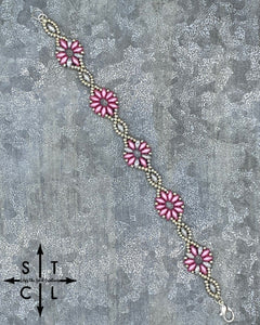 Pearl Pink Silver Dallis Bracelet