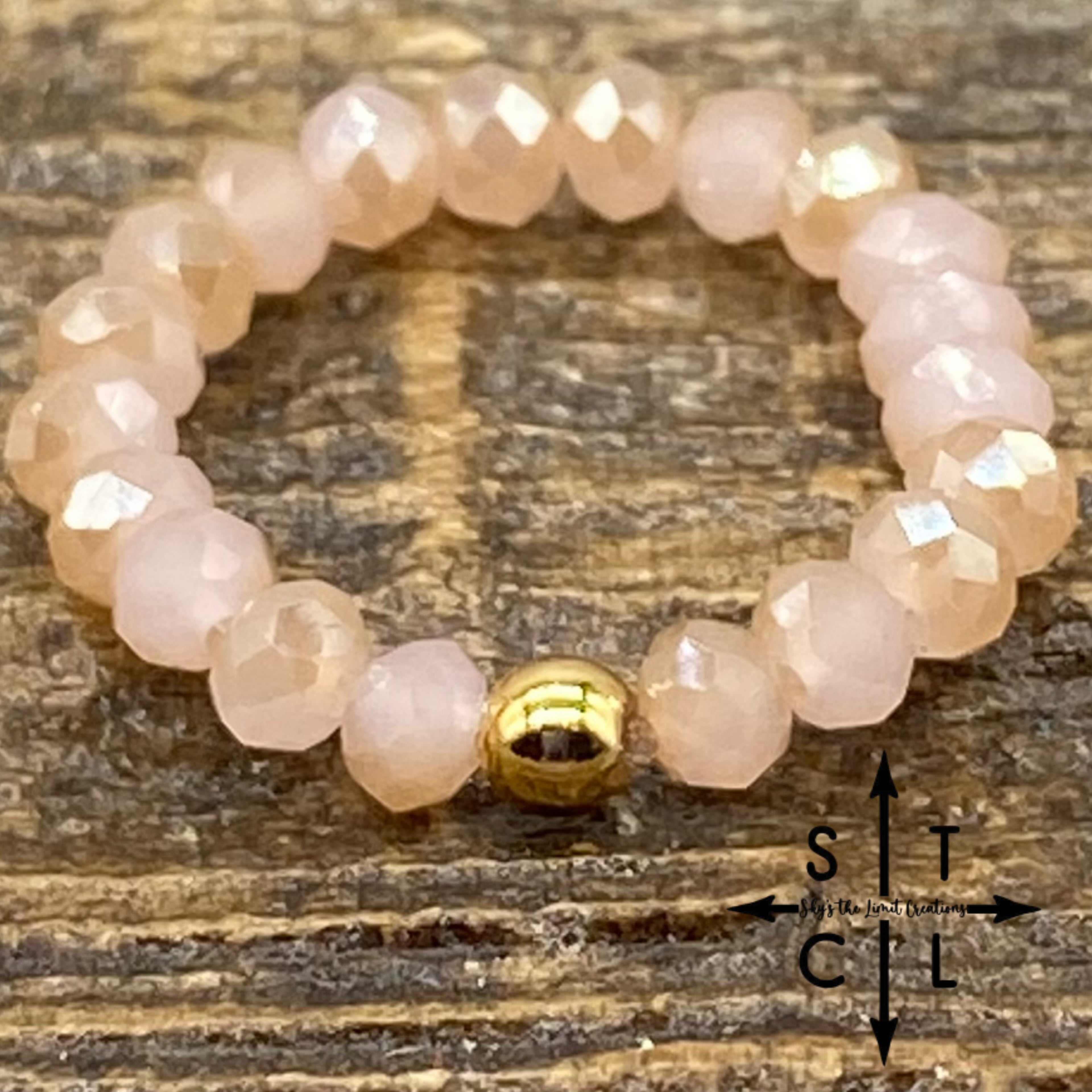 Himalayan Salt Pink Crystal Stretch Ring