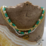 Load image into Gallery viewer, Turquoise White Gold Stretchy Anklet
