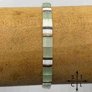 Tila Bracelet Seafoam Green Bronze White