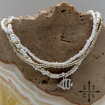 Load image into Gallery viewer, Pearl White Silver Stretchy Anklet

