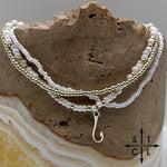Load image into Gallery viewer, Pearl White Silver Stretchy Anklet
