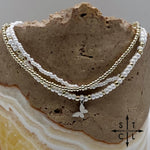 Load image into Gallery viewer, Pearl White Silver Stretchy Anklet
