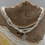 Load image into Gallery viewer, Pearl White Silver Stretchy Anklet
