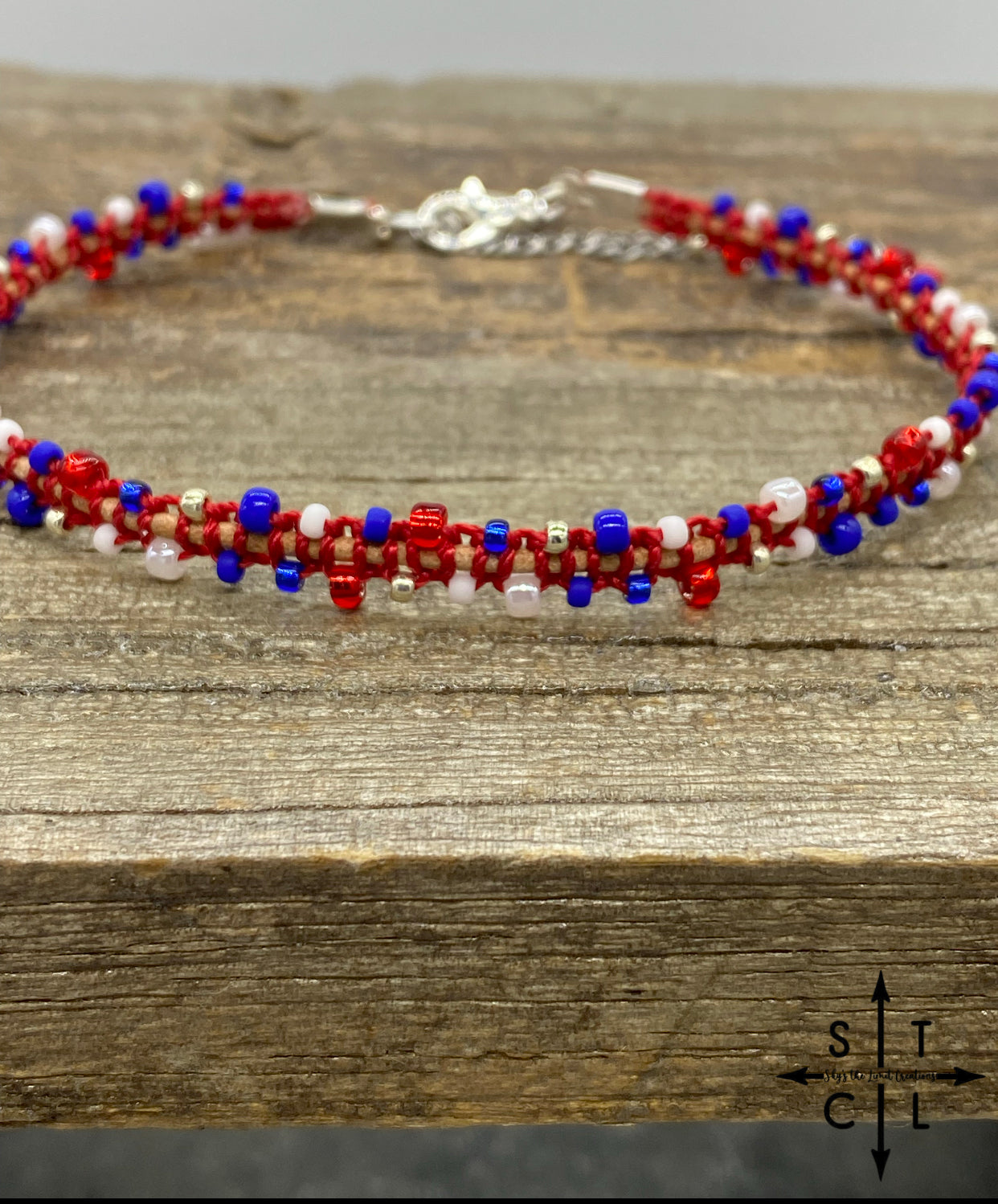 Ivy Anklet  Red White Blue