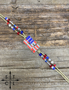 Red White Blue USA 1 Cindy Bracelet