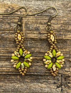 Green Tortoise Dallis Earrings