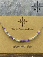 Load image into Gallery viewer, Morse Code Necklace Grandmother
