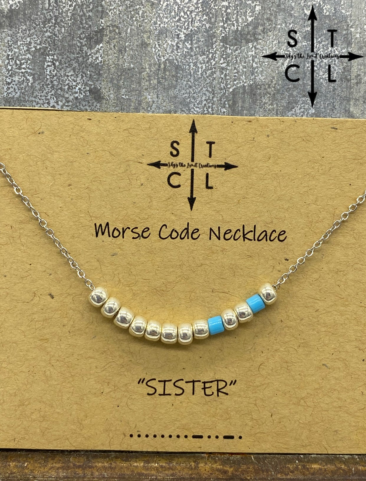 Morse Code Necklace SISTER