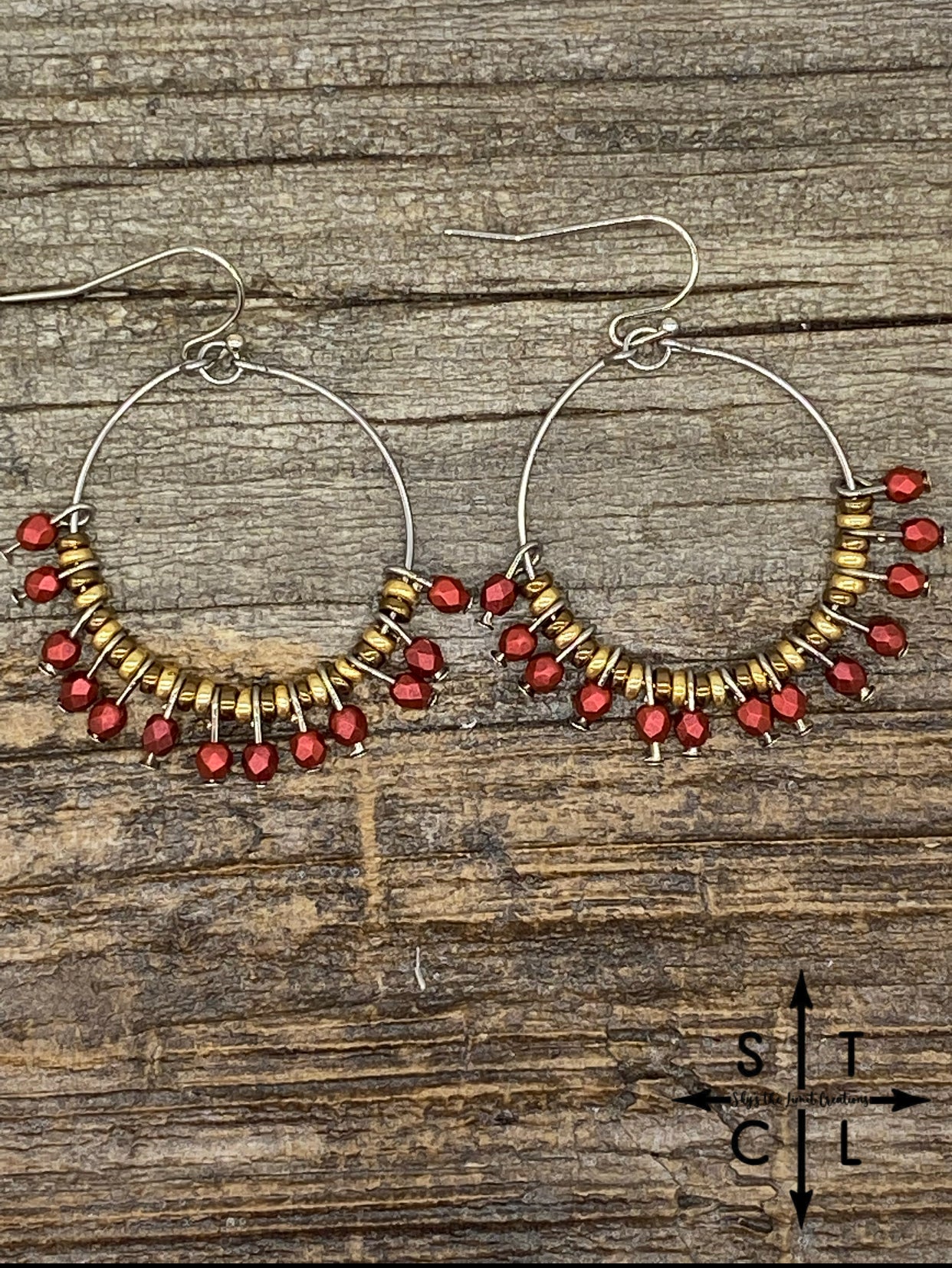 Red Rebecca Earrings