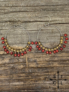 Red Rebecca Earrings