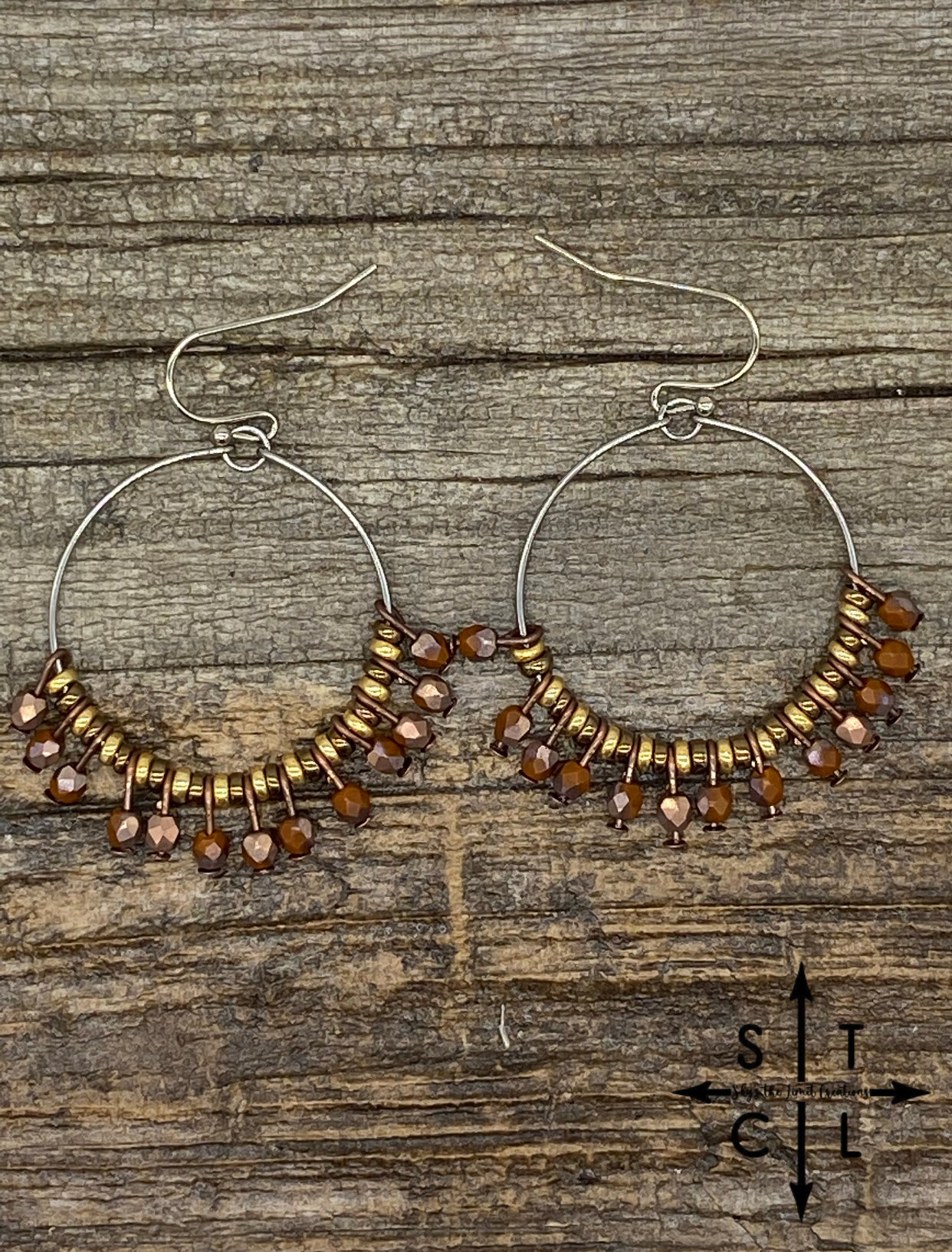 Burnt Orange Rebecca Earrings