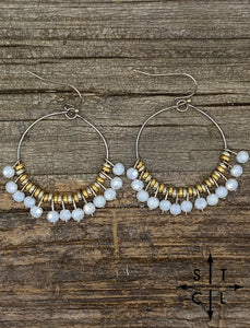 White Rebecca Earrings