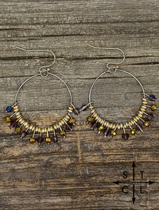 Amethyst Gold Rebecca Earrings