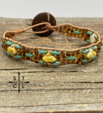 Load image into Gallery viewer, Brown Shimmery Turquoise Bethany
