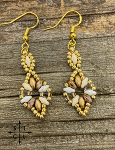 Gold Pearl Dallis Earrings