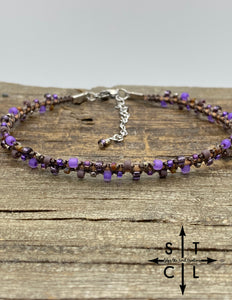 Ivy Anklet Purple Mix