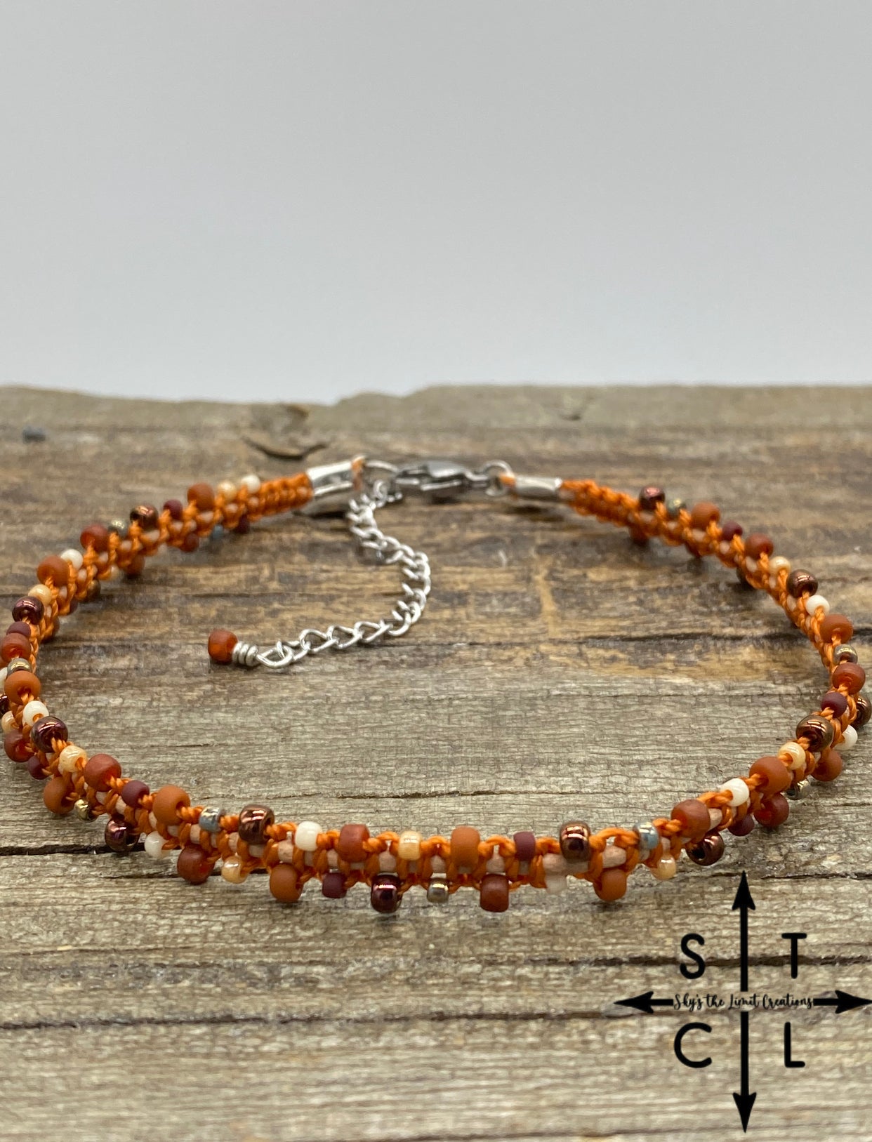 Ivy Anklet Orange Mix Bone