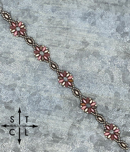 Pink Gun Metal Silver Dallis Bracelet