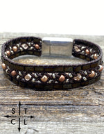 Load image into Gallery viewer, Tasha Copper Metallic Brown 7 in Bracelet
