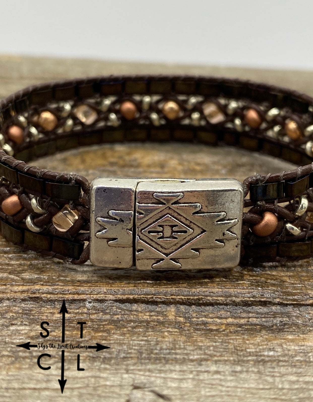 Tasha Copper Metallic Brown 7 in Bracelet