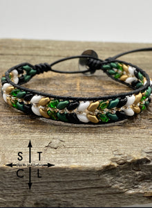 Green White Black Christine Bracelet