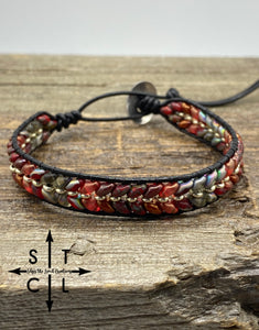 Shimmer Red Black Christine Bracelet