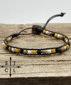 Sara Black Yellow White Bracelet