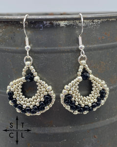 Silver Black Kayla Earrings