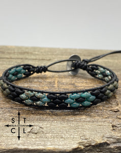 Black Shimmer Turquoise Christine Bracelet