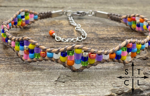 Wave Anklet Rainbow