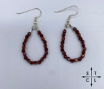 Load image into Gallery viewer, Mini Crystal Teardrop Earrings Maroon
