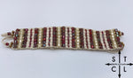 Load image into Gallery viewer, Friendship Bracelet Bone Maroon Bronze
