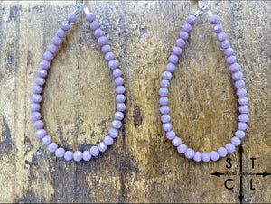 Crystal Teardrop Deep Violet Earrings