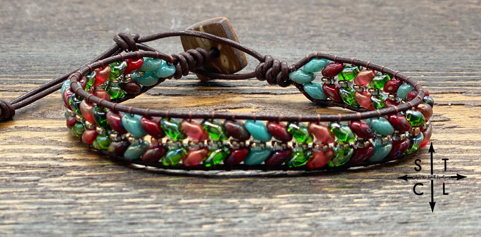 Turquoise Green Mixed Red Christine Bracelet